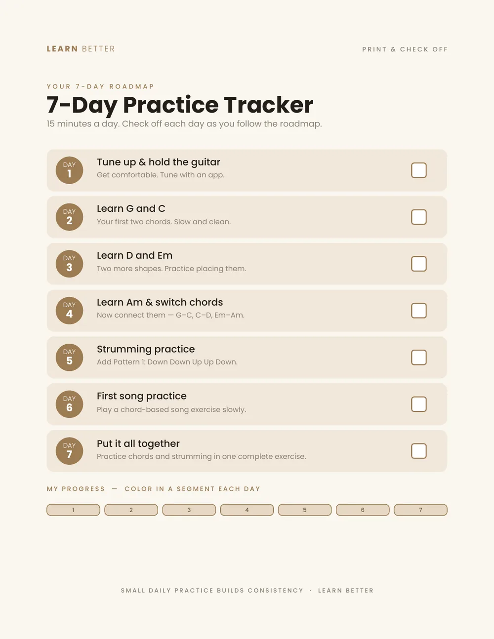 7-day practice tracker preview